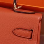 Hermes Kelly 25 Togo Handbag Orange 25cm - Image 5
