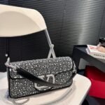 Valentino Garavani Locò Shoulder Bag With Rhinestones Black 28Cm - Image 5