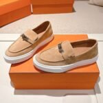 Hermes Game Slip On Sneaker Beige Perlino H242191Z Di355 - Image 5