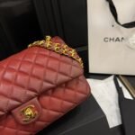 Chanel Classic Handbag Gradient Leather Brown 25cm A01112 B16859 NY562 - Image 5