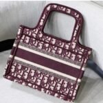 Dior Mini Book Tote Burgundy 22cm S5475ZRIW M17E - Image 5