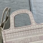 Dior Mini Book Tote Houndstooth Pink 23cm - Image 5