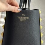 Valentino Garavani Rockstud Tote Bag Black 40Cm - Image 3