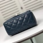Chanel Mini Square Classic Handbag Dark Blue 17cm - Image 6