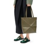 Loewe Medium Puzzle Fold Tote Dark Khaki Green 31cm A657G50X01 3969 - Image 6