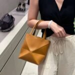 Loewe Mini Puzzle Fold Tote Warm Desert 17cm - Image 6