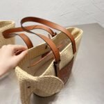 Loewe Small Elephant Basket Bag Natural And Tan 25cm A546T37X01 2435 - Image 6