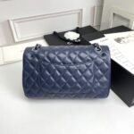 Chanel Classic Double Flap Bag Dark Blue 25cm - Image 6
