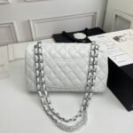 Chanel Classic Double Flap Bag White 25cm - Image 6