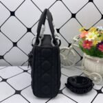 Dior Small Lady Dior My Abcdior Bag Ultramatte Black 20cm M0538SLOI M989 - Image 6