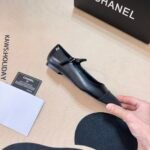 Chanel Square Toe Ballet Flats Black - Image 5