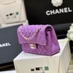 Chanel Timeless Caviar Flap Bag Violet 25cm - Image 7