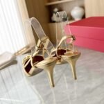 Valentino Vlogo Signature Slingback Pump In Gold - Image 4