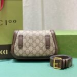 Gucci Blondie Leather Trimmed Belt Bag Brown 28cm - Image 4