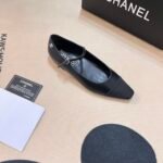 Chanel Square Toe Ballet Flats Black - Image 6
