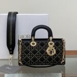 Dior Medium D Joy Bag Eyelet Black 26cm M0540ONGU M911 - Image 7