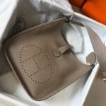 Hermes Clemence Evelyne Pm Etoupe 25cm - Image 5