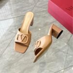 Valentino Vlogo Signature Patent Leather Slide Sandal Rose Cannelle 60Mm 6W2S0Ha6Tmk Gf9 - Image 5