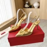 Valentino Vlogo Signature Slingback Pump In Gold - Image 5