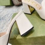 Gucci Women s Slide Sandal With Horsebit ‎White 655412 BKO00 9022 - Image 5