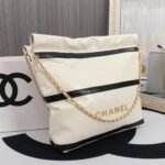 Chanel 22 Small Handbag Black And White 28cm AS3980 B16652 NY081 - Image 8