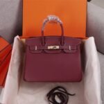 Hermes Birkin Togo Handbag Rouge 25cm - Image 8
