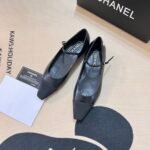Chanel Square Toe Ballet Flats Black - Image 7