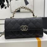 Chanel Kelly Shoulder Bag Black 18cm - Image 5