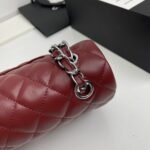 Chanel Classic Double Flap Bag Plum Red 25cm - Image 8