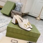 Gucci Women s Slide Sandal With Horsebit ‎White 655412 BKO00 9022 - Image 6