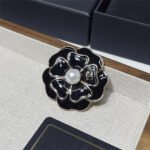 Chanel Flower Brooch Black And Pearly White ABG238 B21624 U3367 - Image 2
