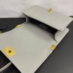 Chanel Medium Boy Bag Light Gray 25cm - Image 8