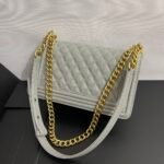 Chanel Medium Boy Bag Light Gray 25cm - Image 7