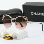 Chanel Cutout Round Sunglasses Brown - Image 2