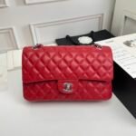 Chanel Classic Double Flap Bag Red 25cm - Image 2