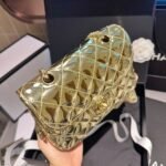 Chanel Mini Flap Bag Star Coin Purse Yellow Gold 24cm AS4646 B14873 NT671 - Image 6