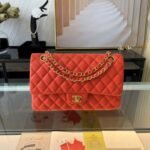 Chanel Classic Handbag Red 25cm A01112 - Image 4