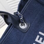 Chanel Deauville Shopping Tote Dark Blue 39cm - Image 3
