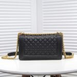 Chanel Boy Medium Handbag Black 25cm A92193 Y83339 94305 - Image 6