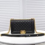 Chanel Boy Medium Handbag Black 25cm A92193 Y83339 94305 - Image 3