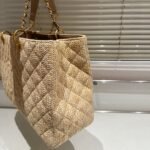 Chanel Grand Shopping Tote Straw Bag 38cm - Image 5