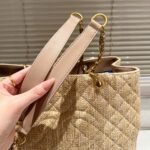 Chanel Grand Shopping Tote Straw Bag 38cm - Image 7