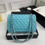 Chanel Classic Double Flap Bag Light Blue 25cm - Image 5