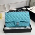 Chanel Classic Double Flap Bag Light Blue 25cm - Image 2