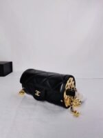 Chanel Lipstick Bag With Chain Ghw Black 15Cm - Image 3