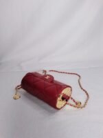 Chanel Lipstick Bag With Chain Ghw Red 15Cm - Image 7