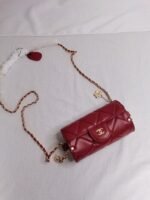Chanel Lipstick Bag With Chain Ghw Red 15Cm - Image 6