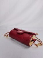 Chanel Lipstick Bag With Chain Ghw Red 15Cm - Image 4