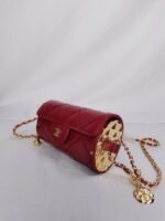 Chanel Lipstick Bag With Chain Ghw Red 15Cm - Image 3