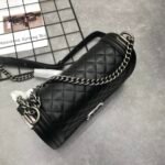 Chanel Boy Medium Handbag Calfskin Black 25cm A67086 Y09953 94305 - Image 3